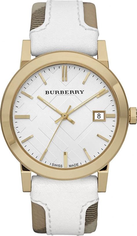 burberry watch white leather|burberry watch for women.